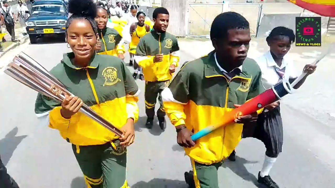 Handing over of the Lindon Victor Intercol Torch run to  HSS and  BC in Carriacou