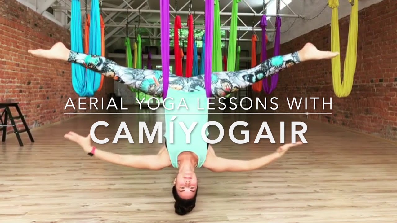 Aerial Yoga Lesson with Camille Shakti // Intermediate flow // CamiYoga Ore // Oro joga