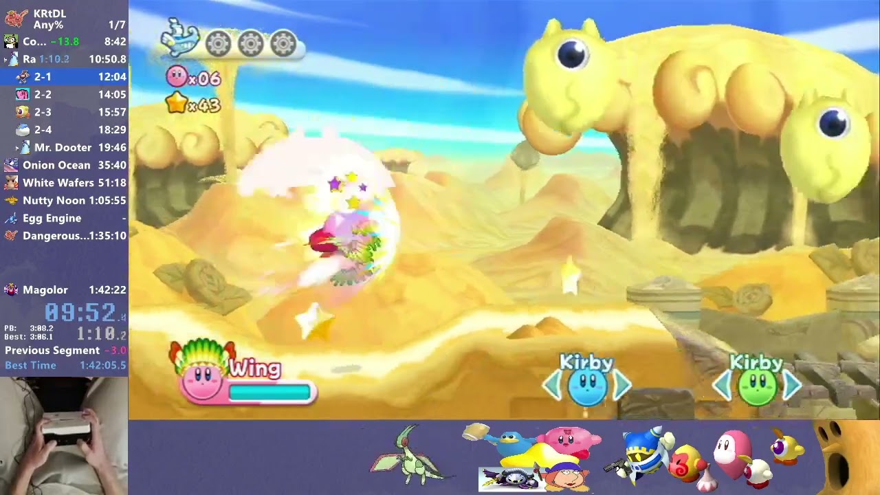 Kirby's Return to Dream Land any% Speedrun in 1:38:24