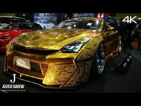 (4K)KUHL Racing NISSAN R35 GT-R gold metal paint - Osaka Auto Messe 2016