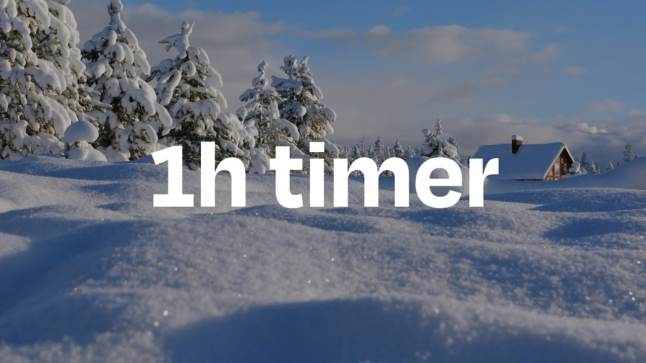 1h Winter Snow Cabin timer ❄️ | no music | with footsteps in snow ❄️ alarm