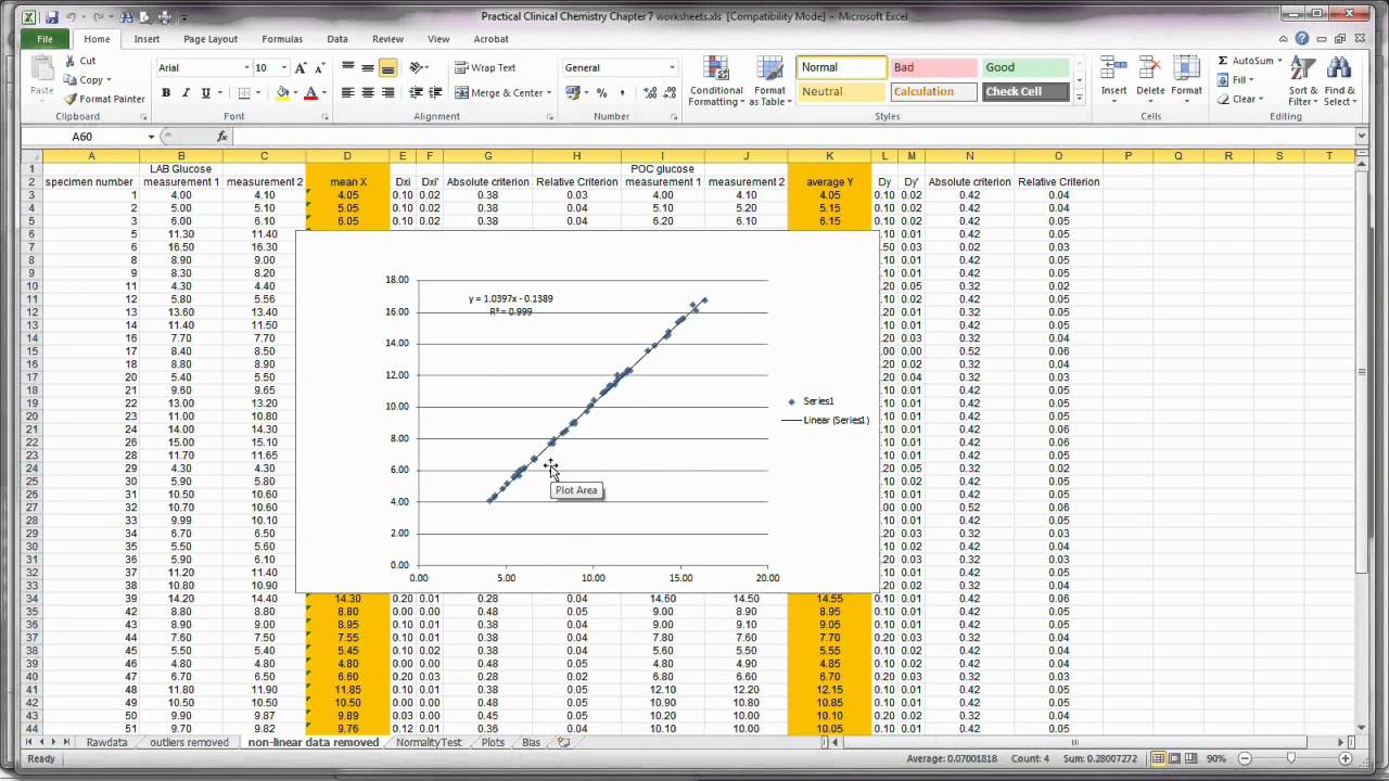 Chapter 7 Companion video method comparison spreadsheets