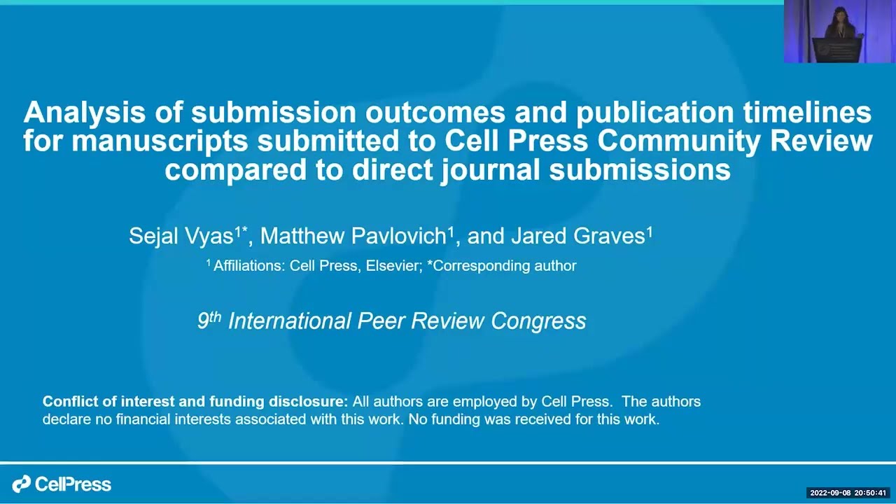 Outcomes and Publication Timelines for Manuscripts Submitted to Cell Press Community Review