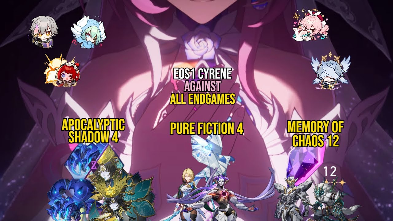 E0S1 Cyrene Against ALL Hsr Endgames | Apocalyptic Shadow 4 | Pure Fiction 4 |  Memory Of Chaos 12