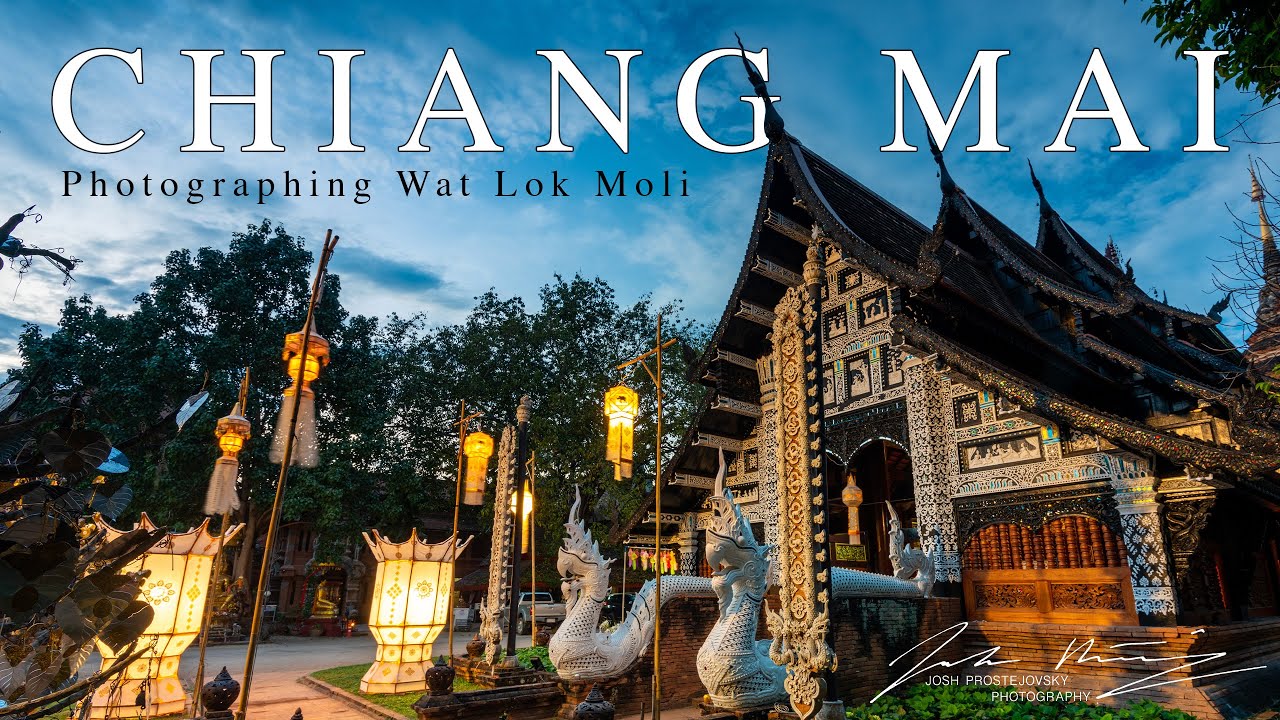Photographing Wat Lok Moli. Chiang Mai, Thailand. POV