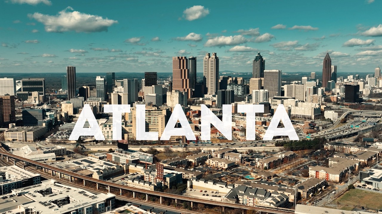 Flying Over Atlanta, Georgia, USA - 4K Drone Footage