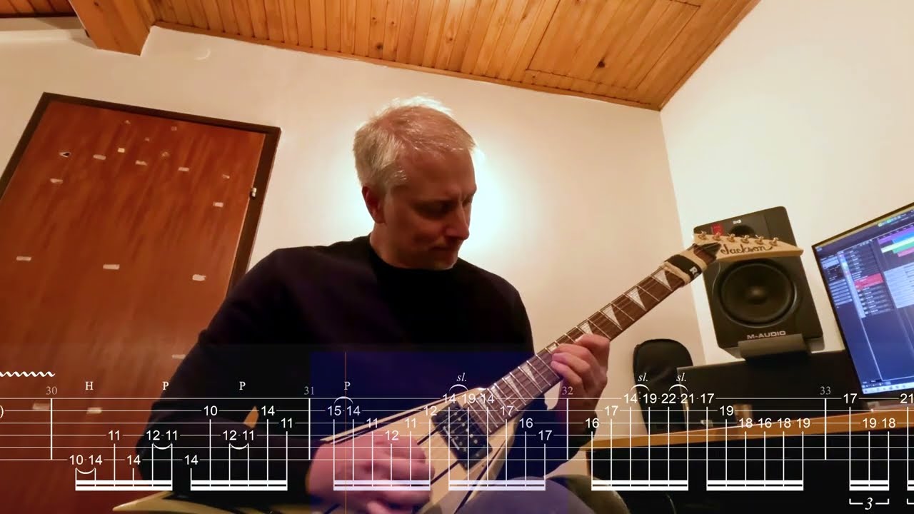 Beginner lvl Petrucci style guitar solo to impress metal chicks (with tab and backing track)