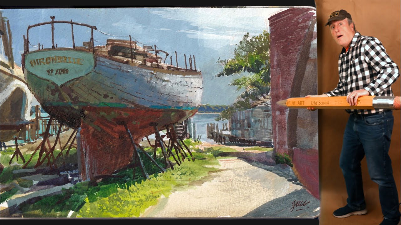 Painting a Boatyard Scene With a 