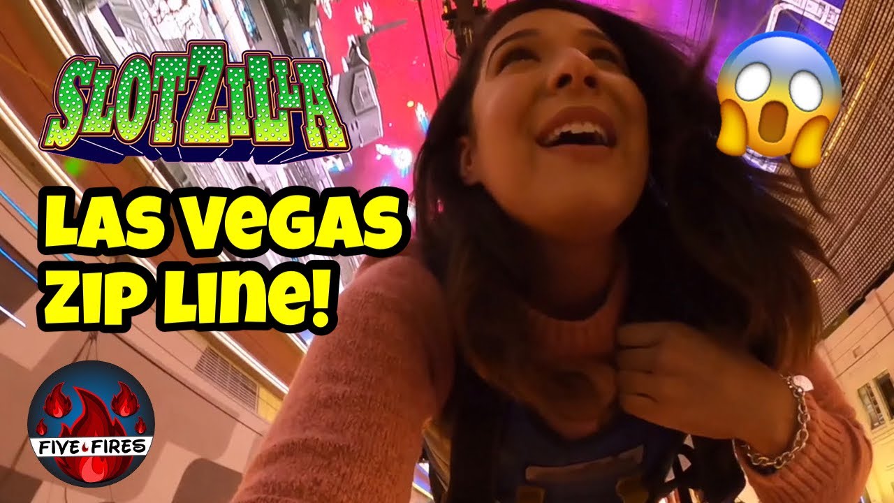Mystery Bae Does SLOTZILLA Zipline | Fremont Street Experience | Las Vegas Nevada
