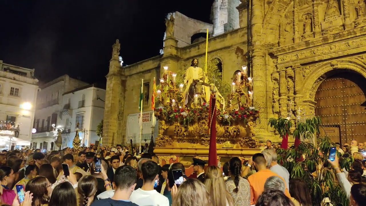 4K || EXTRAORDINARIA BORRIQUITA POR PLAZA ESPAÑA | 50 ANIVERSARIO | EL PUERTO DE SANTA MARÍA 2024