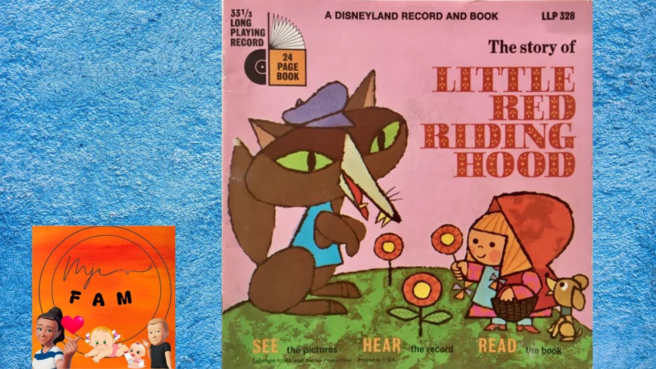 Little Red Riding Hood Walt Disney 1986 Story Drawn and Written Story Better Sleep Education 🐺👵🏼👧🏼🔴