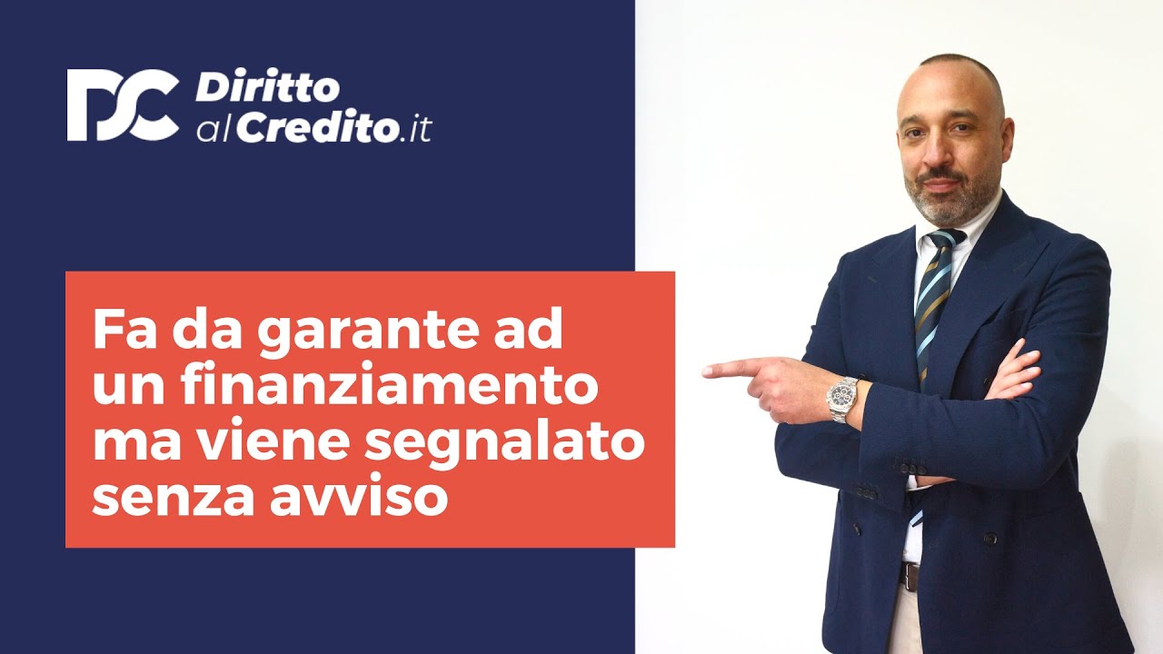 Segnalazione al garante di un finanziamento