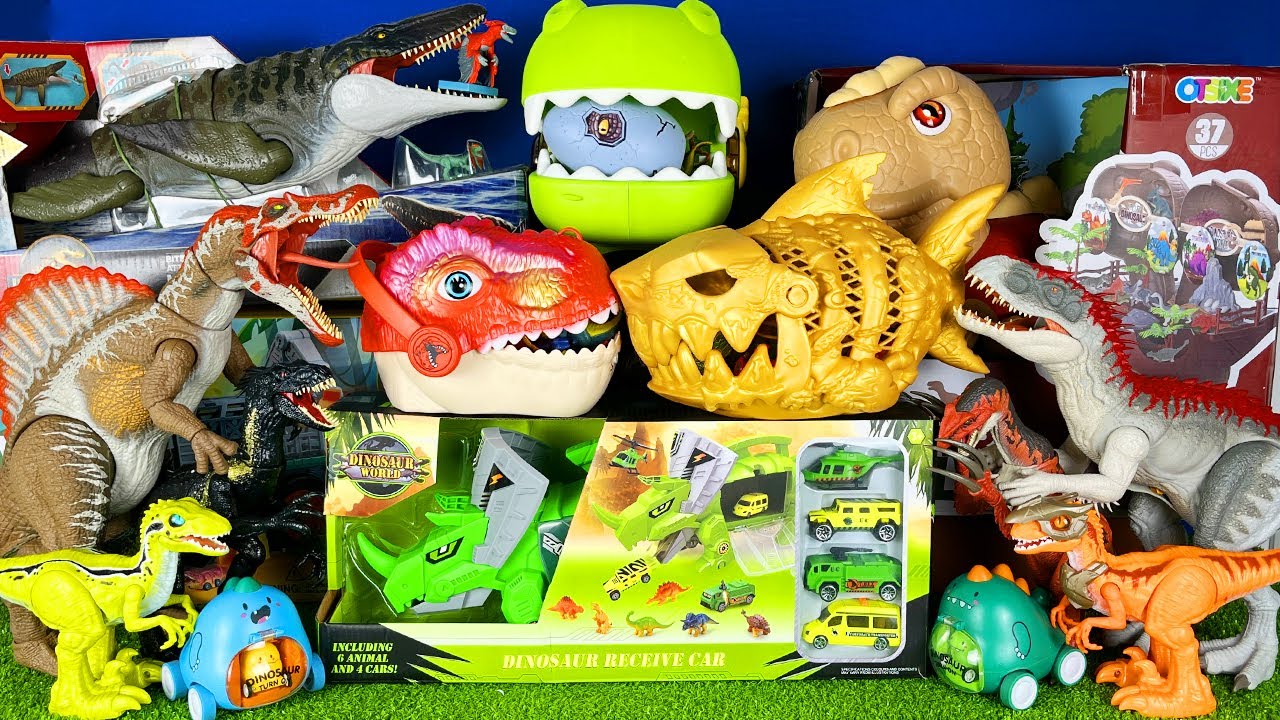 Jurassic World Unboxing Review Asmr Dinosaur T-rex Carnotaurus Indominus Rex Triceratops Mosasaurus