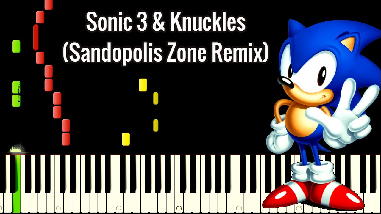 Sonic 3 and Knuckles - Sandopolis Zone Remix - Piano Visualizer - 4K