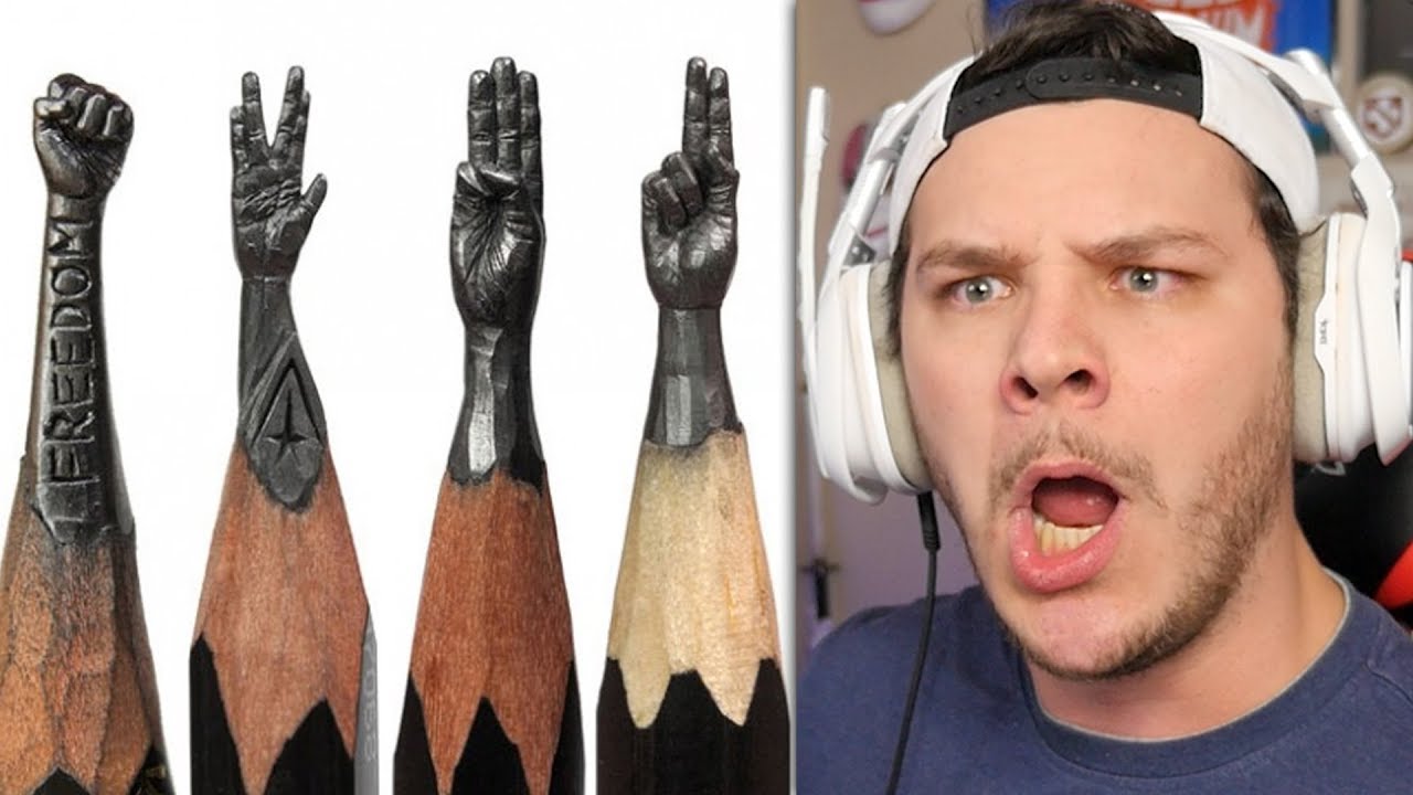 Insane Pencil Carving - Reaction