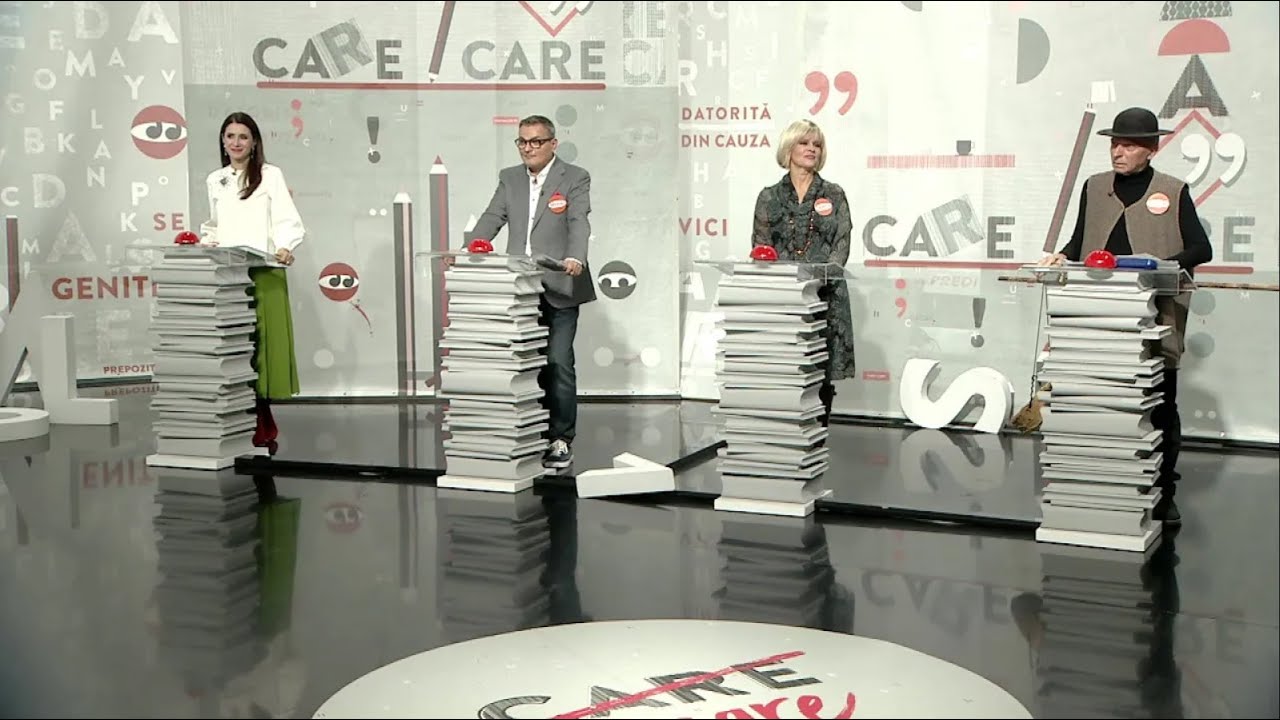 Care pe care cu Iuliana Tudor, Mihai Rădulescu, Sanda Ladoși și Grigore Leșe (@TVR1)