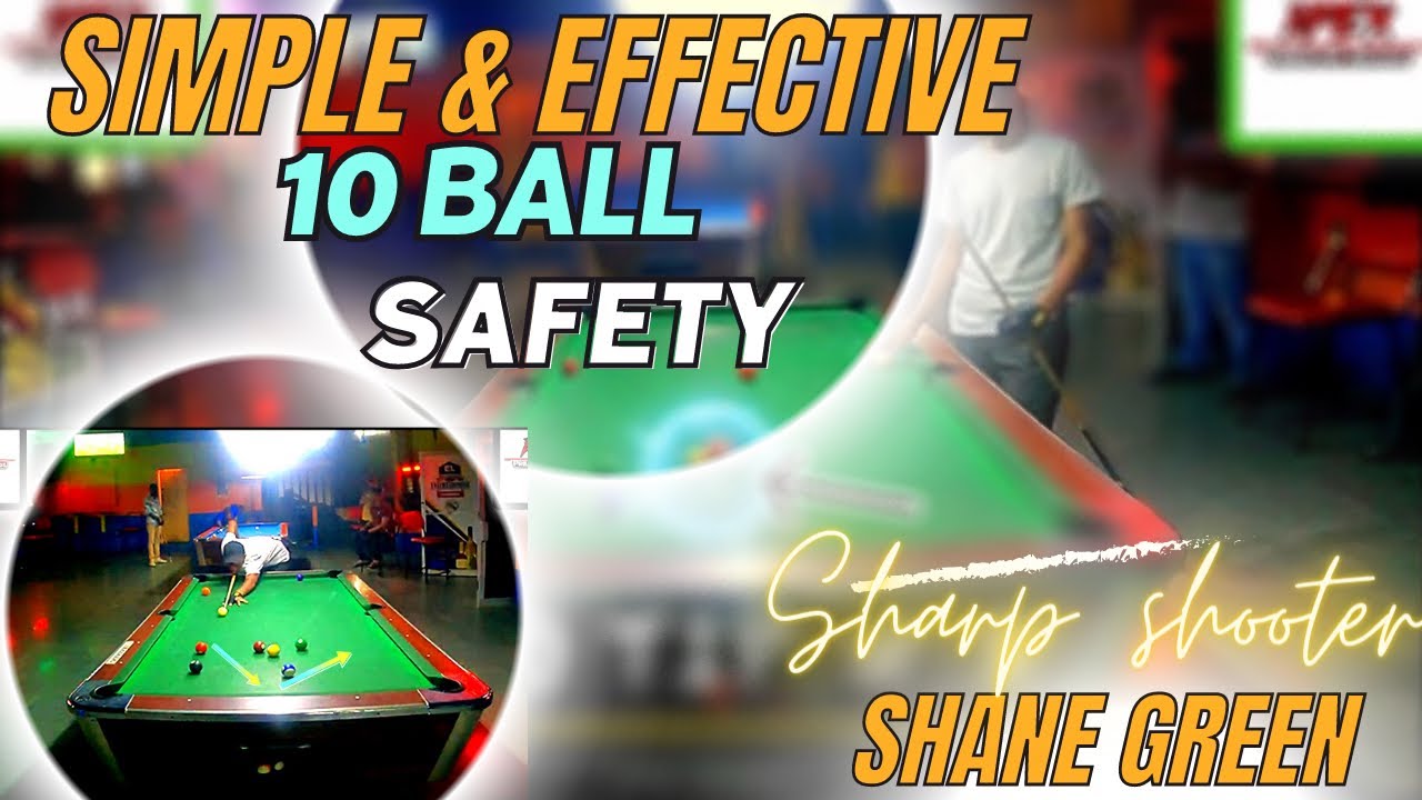 10 BALL RACK RUNOUT: S.GREEN + Great safety + brilliant jump shot +Cueball Control & Positional play