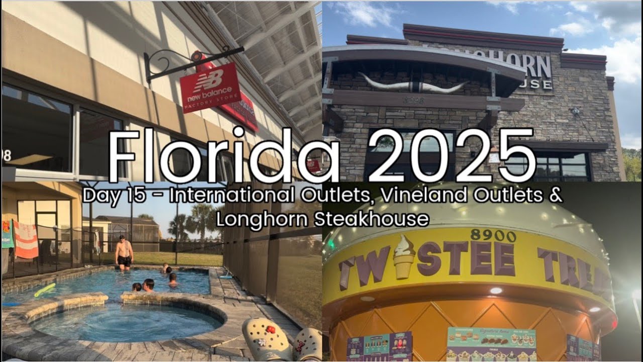 Florida Day 15 | Orlando International Outlets | Vineland Outlets | Longhorn Steakhouse