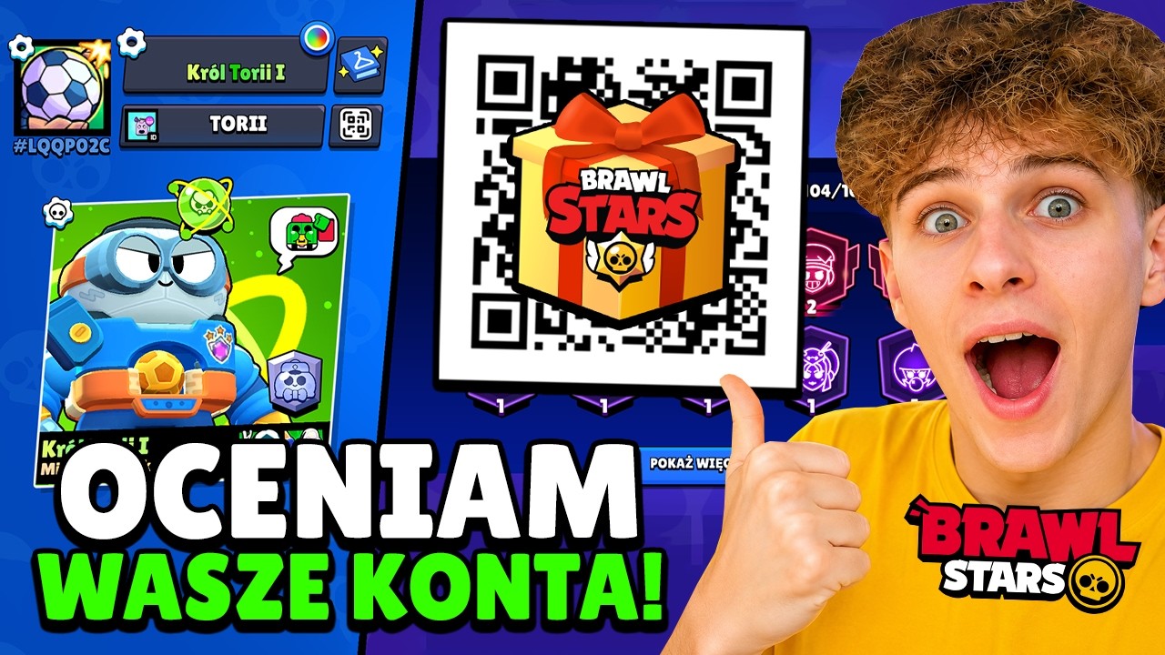 ⭐ LIVE ROZDAJE WAM KODY QR + OCENIAM WASZE KONTA w BRAWL STARS ⭐