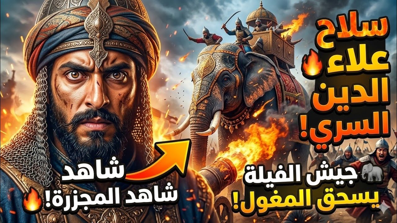 كيف داس علاء الدين احلام جنكيز خان بالفيلة؟ 🐘🔥