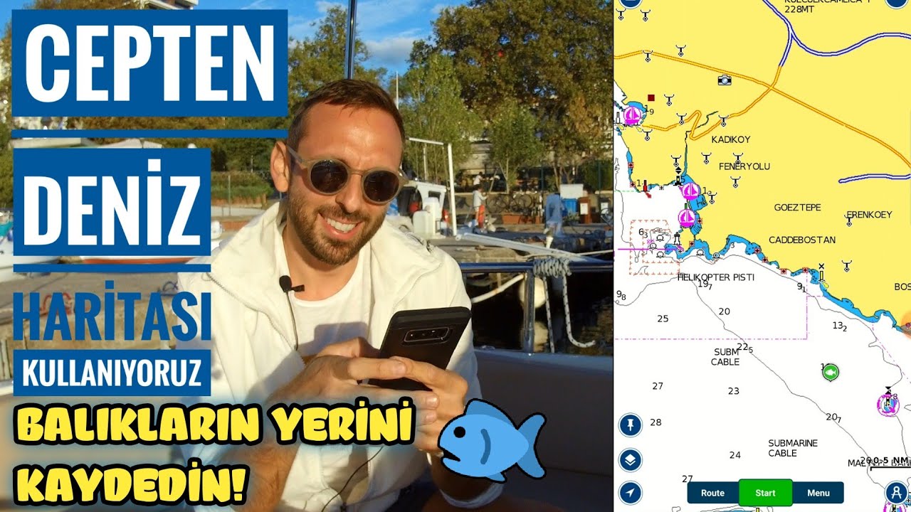 Cep Telefonumuzdan Deniz Navigasyon Programı Kullanıyoruz | Navionics | Balık Yerlerini İşaretleyin