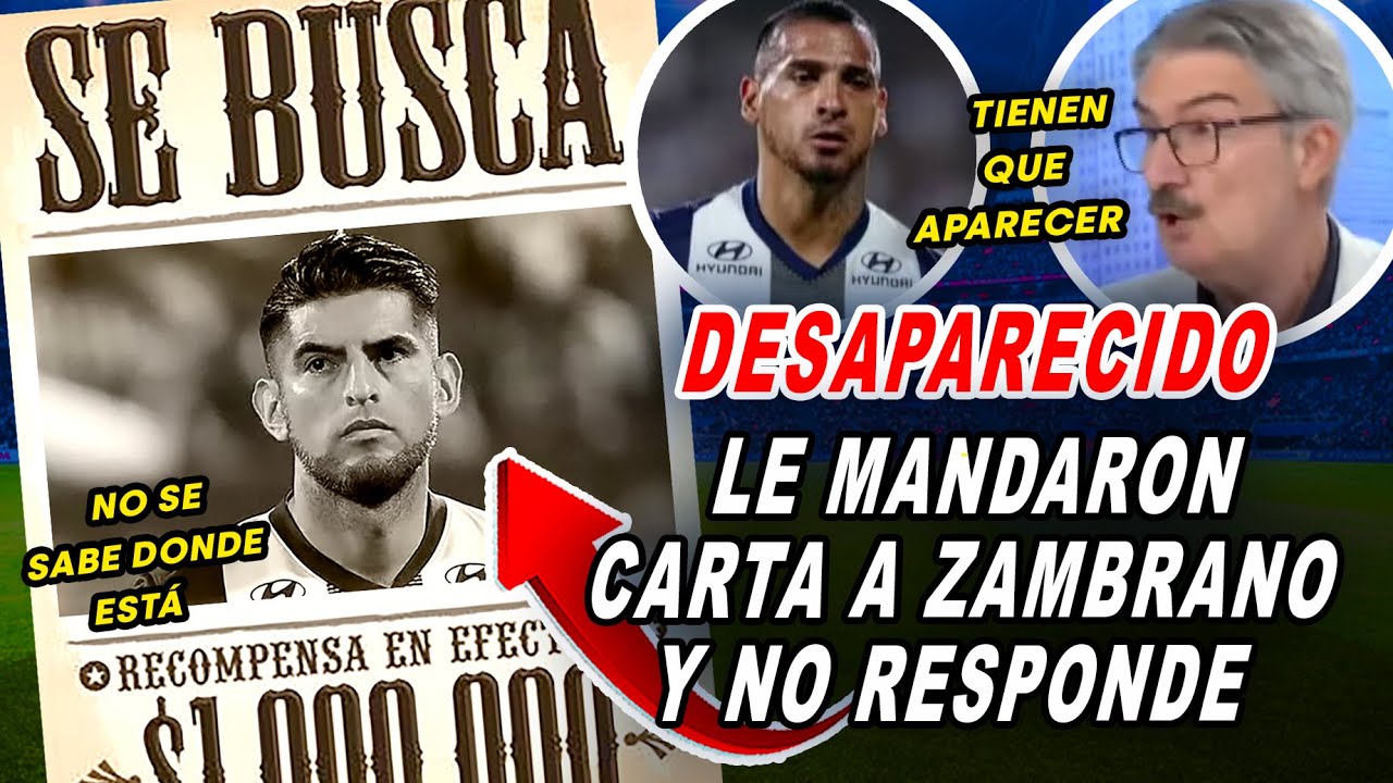 🚨ÚLTIMO MINUTO❗ ZAMBRANO ESTÁ NO HABIDO en ALIANZA y ARGENTINA le MANDARIAN CARTA sin RESPONDER❓