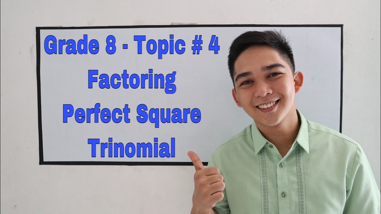Factoring The Perfect Square Trinomial I Señor Pablo TV