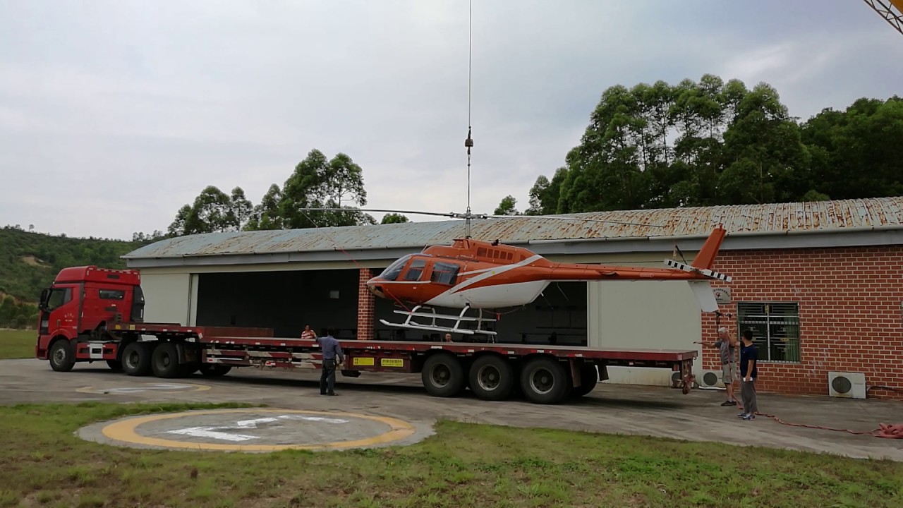 how to lift up a helicopter to a truck