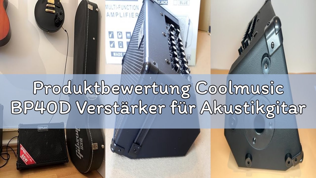 Produktbewertung Coolmusic BP40D Verstärker für Akustikgitarre, tragbar, Bluetooth-Lautsprecher, 80