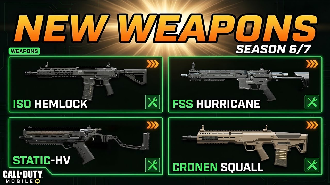 Codm 2026 New Upcoming Weapons Preview 