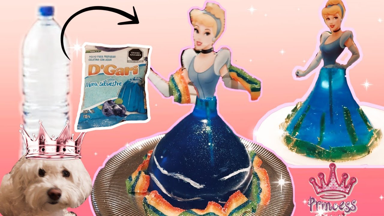 ✅ Gelatinas de PRINCESAS DISNEY 👸👑 Bella Durmiente 💥 Fácil y sin Molde💥 sabor Mora silvestre
