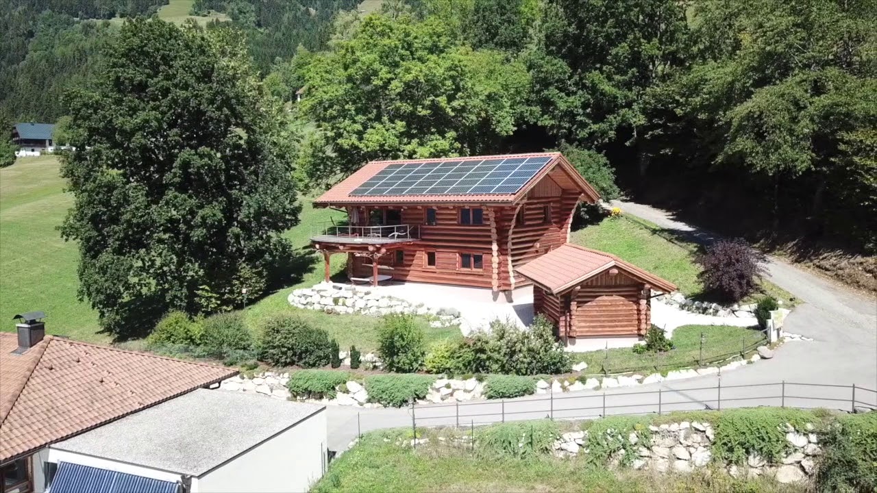 Luftaufnahmen Naturstammhaus Obermillstatt