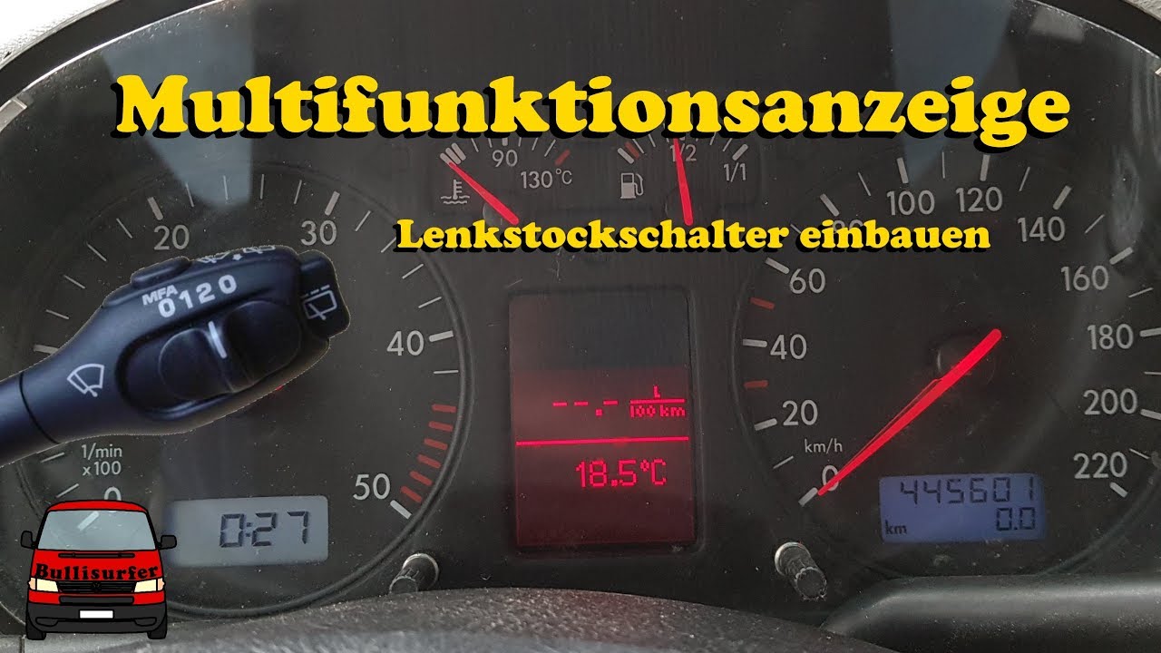 Multifunktionsanzeige (MFA) / Boardcomputer einbauen - VW T4