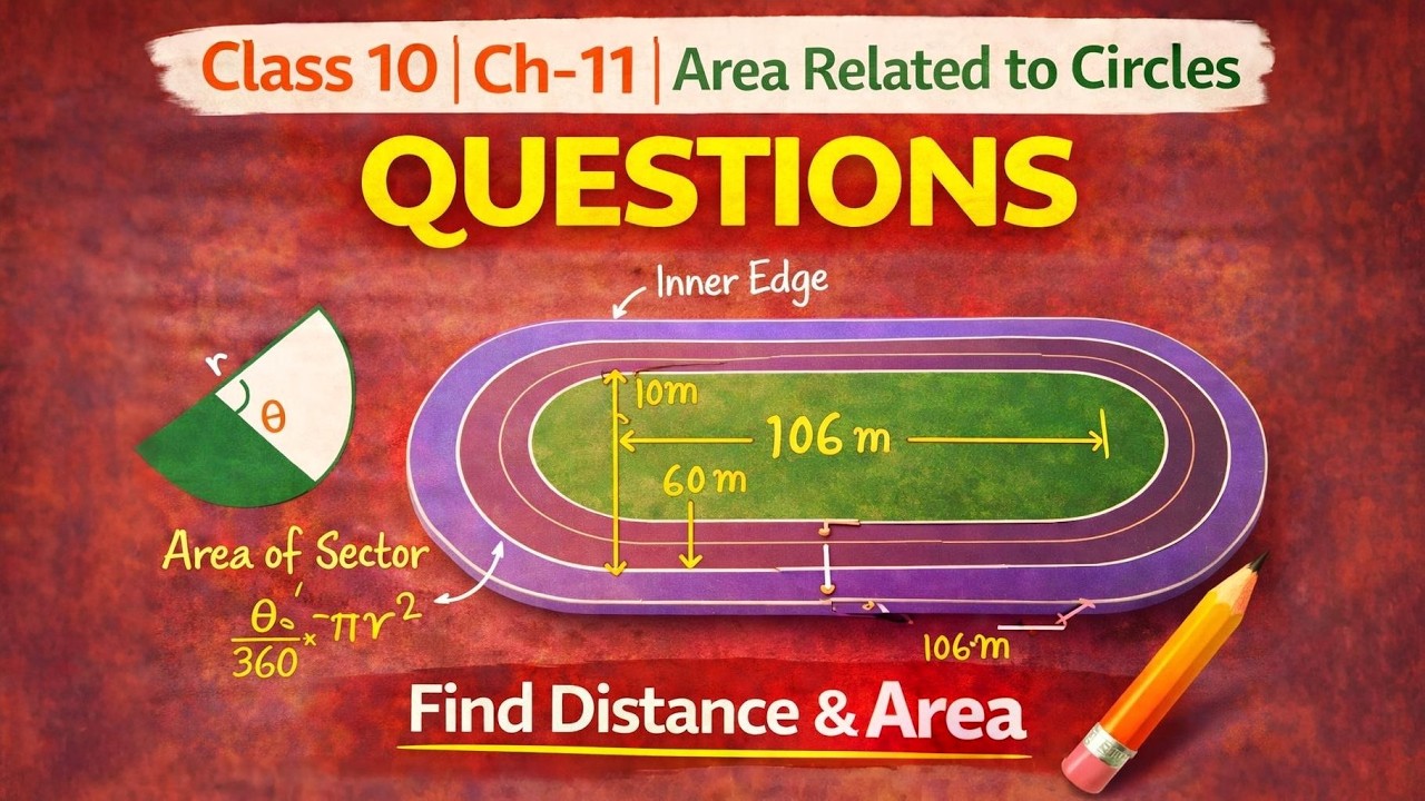 Class 10 | Ch-11 | Area Related to Circles | QUESTIONS