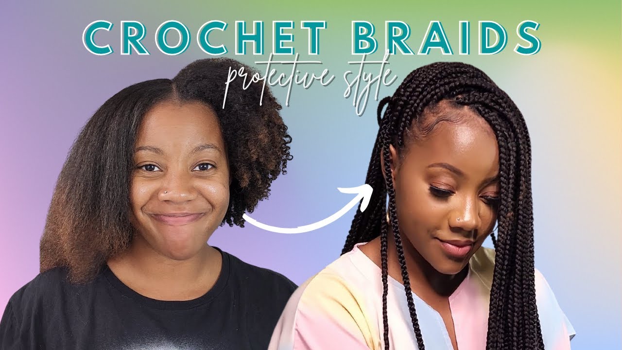32 INCH CROCHET Box Braids for the Summer |Crochet Braids for 4C Hair |PONPONS