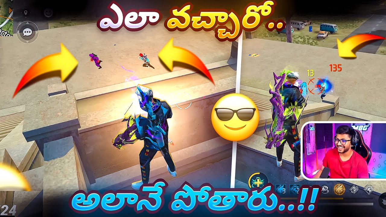 Prathi Okadu Stream Snipe Chesthunadu 😤 - Free Fire Telugu - MBG ARMY