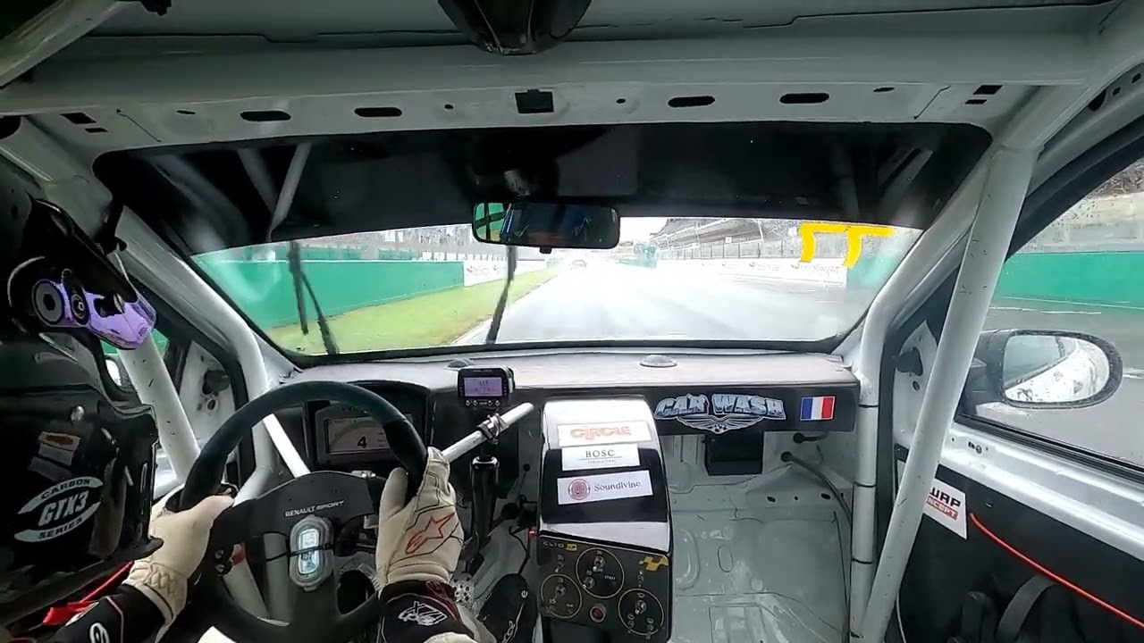 LE MANS COURSE 1 SOUS LA PLUIE CLIO 3 CUP COUPE DE FRANCE DES CIRCUITS