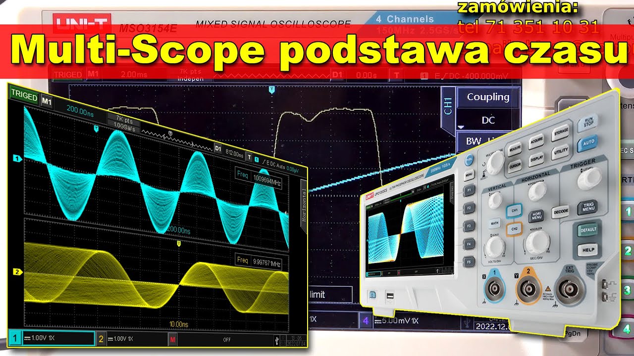 Multi Scope oddzielna podstawa czasu w oscyloskopach  Unit UPO1000CS UPO3000E MSO3000 UPO2000