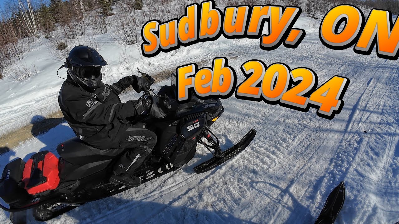 Snowmobiling | Sudbury - Feb 2024 | Less than ideal trail conditions for February