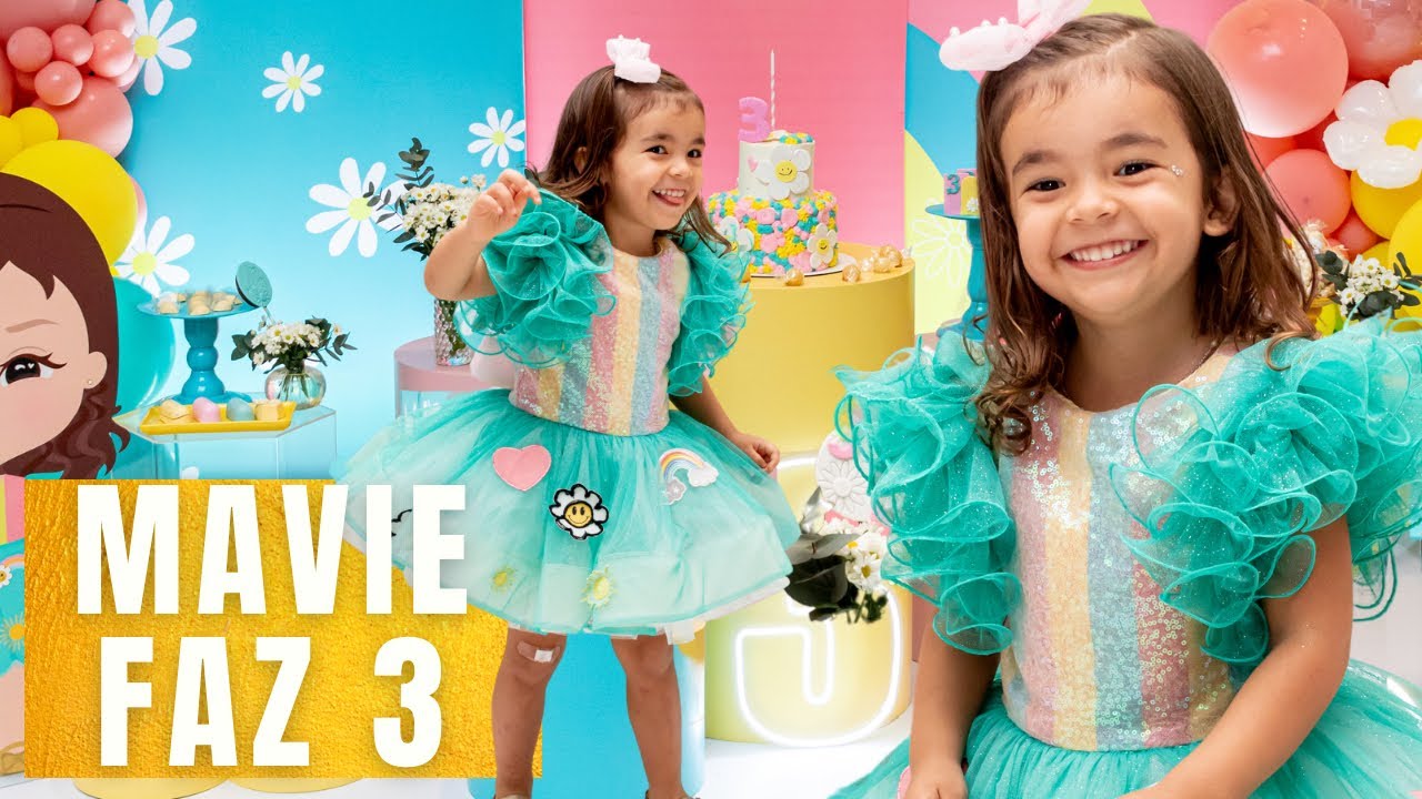 3 ANINHOS DA MAVIE - FESTA DE “FELIZ” EM CASA #MavieFaz3 | Naiumi Goldoni