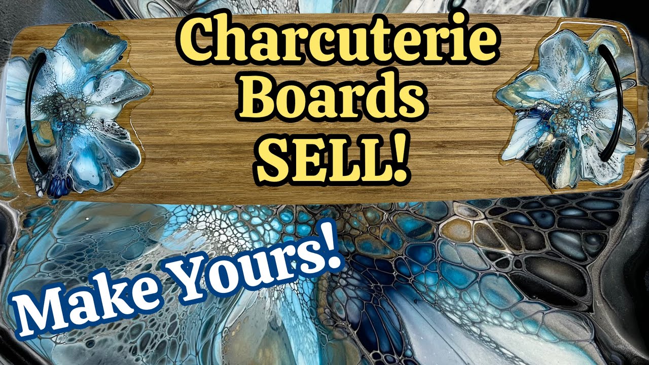 412. Top Sellers!  Step by Step Charcuterie Board, Acrylic Painting #acrylicpainting #fluidart