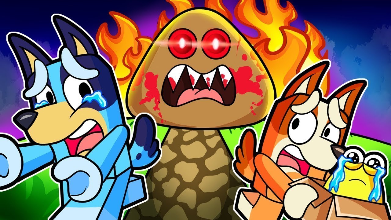 ESCAPE THE EVIL POU with BLUEY AND BINGO in ROBLOX! 😱