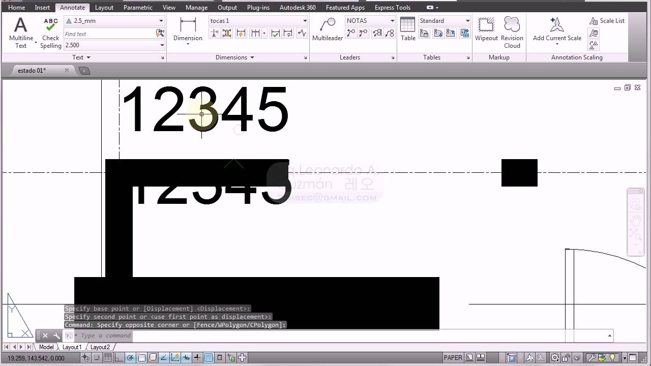 AutoCAD 2D 17 Textos anotativos, Cotas anotativas, modificar y llave en viewports