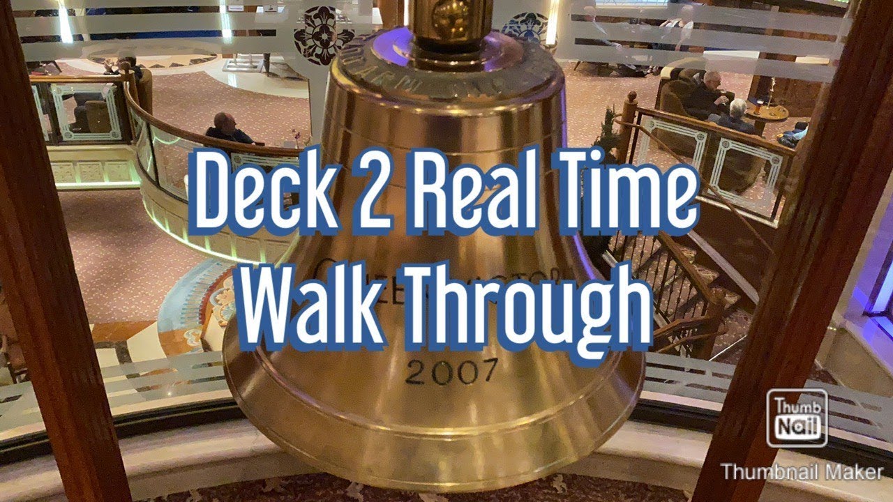 Cunard Queen Victoria | Deck 2 | Real time walk through