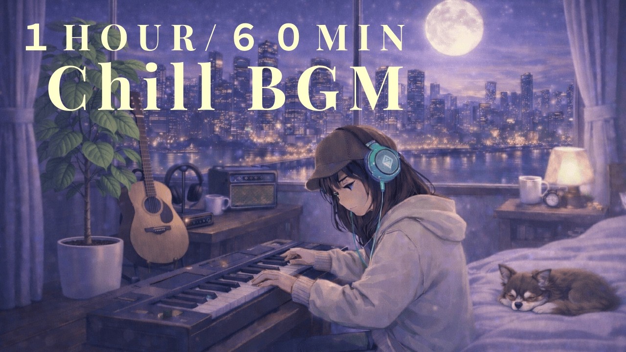 1 Hour Chill BGM Расслабляющая ночная музыка для учёбы и работы