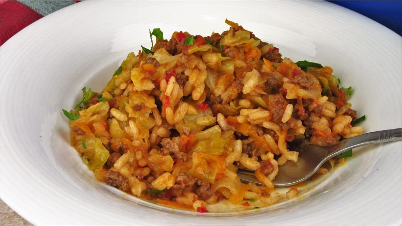 Kupus Riža Meso - Rustikalno Ukusno Jelo / Cabbage Rice Meat - Rustic Tasty Lunch