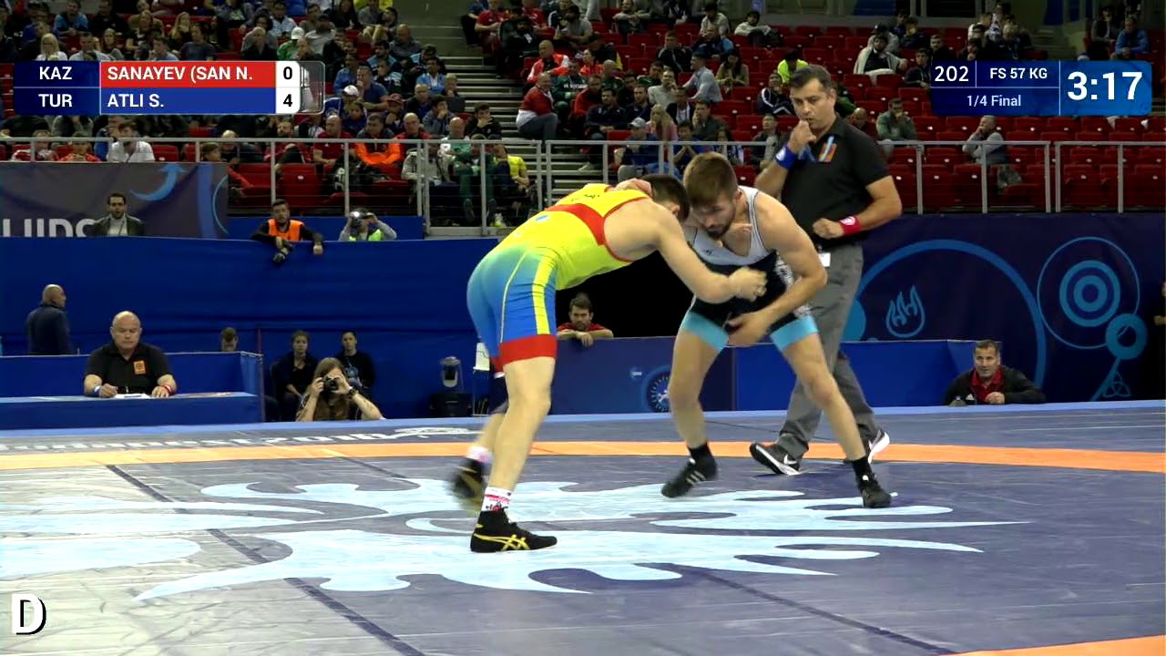 1/4 FS - 57 kg: N. SANAYEV (SAN (KAZ) v. S. ATLI (TUR)