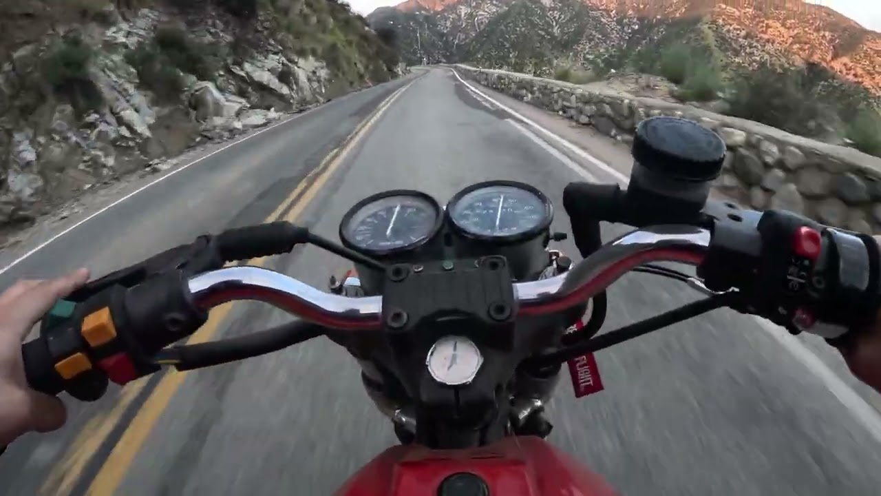 POV Motorcycle Canyon Ride - 1982 Moto Guzzi V50 III
