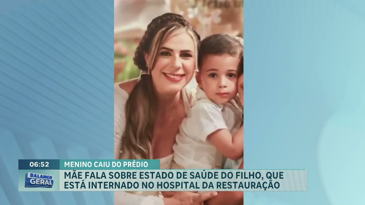 Mãe de Joshua atualiza estado do filho após queda do segundo andar de apartamento em Caruaru