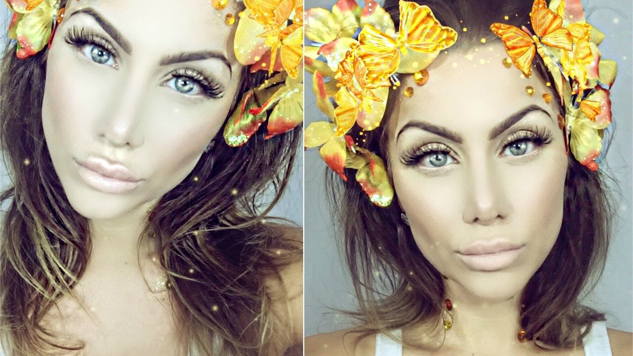 SNAPCHAT filter butterfly crown MAKEUP TUTORIAL | BeeisforBeeauty